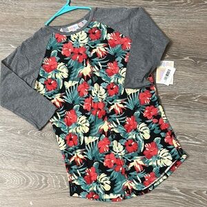 Floral Raglan Sleeve Shirt